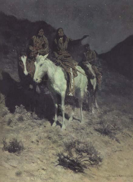 Frederic Remington Indian Scouts at Evening (mk43) oil painting image